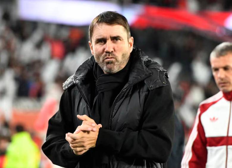 Eduardo Coudet renunció a River Plate tras la eliminación ante Santa Fe en la Copa Sudamericana. FOTO AFP