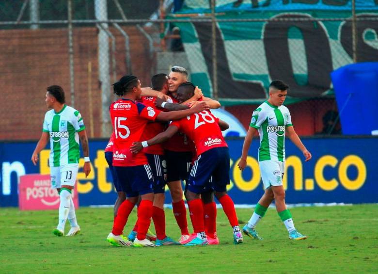 El DIM volvió a anotarle 5 goles a Nacional luego de 12 años. FOTO CAMILO SUÁREZ