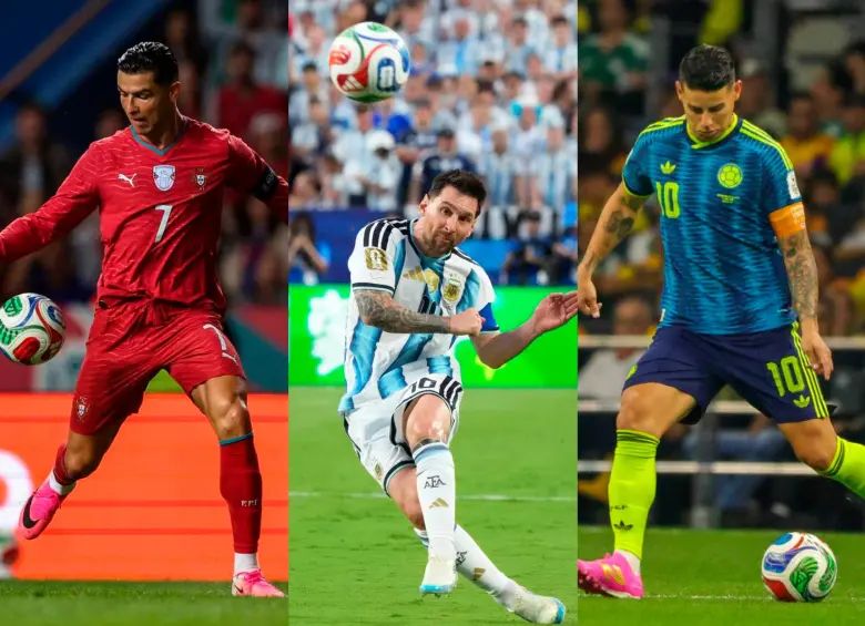 Cristiano Ronaldo, Lionel Messi y James Rodríguez han construido fortunas multimillonarias gracias a inversiones en hotelería, tecnología, bienes raíces y marcas propias. FOTOS: JUAN ANTONIO SÁNCHEZ Y GETTY