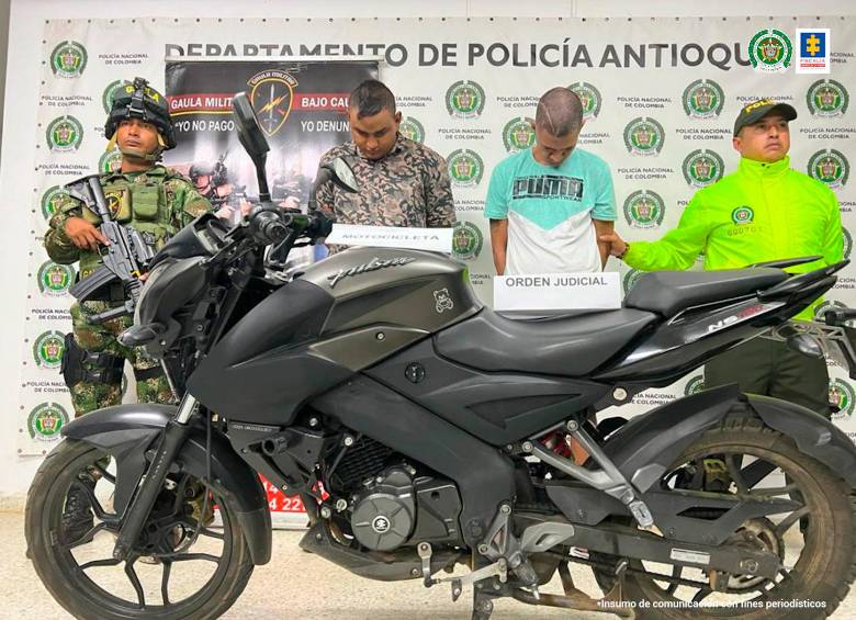 Los dos capturados afrontarán el juicio privados de la libertad. Foto: Cortesí Fiscalía. 