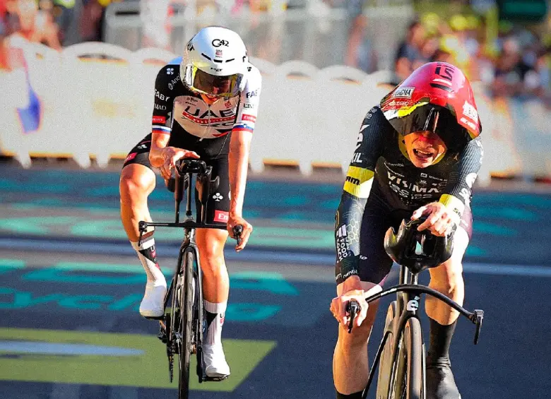 Jonas Vingegaard le tomó la delantera a Tadej Pogacar en el Tour por 12 segundos. FOTO X-TOUR DE FRANCIA