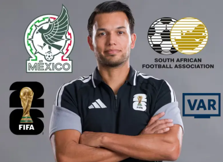 Nicolás Gallo fue asignado como árbitro VAR en el partido México vs Sudáfrica en el debut del Mundial 2026. FOTO: FIFA.