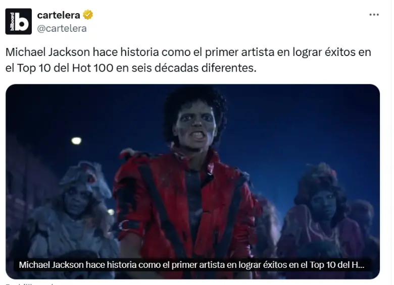 Michael Jackson hace historia con seis décadas de éxitos en Billboard