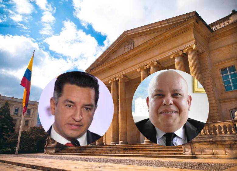 Andrés Idárraga, secretario de Transparencia, y Ómar Enrique Flórez, representante legal de AlDesarrollo. FOTOS: Presidencia y cortesía