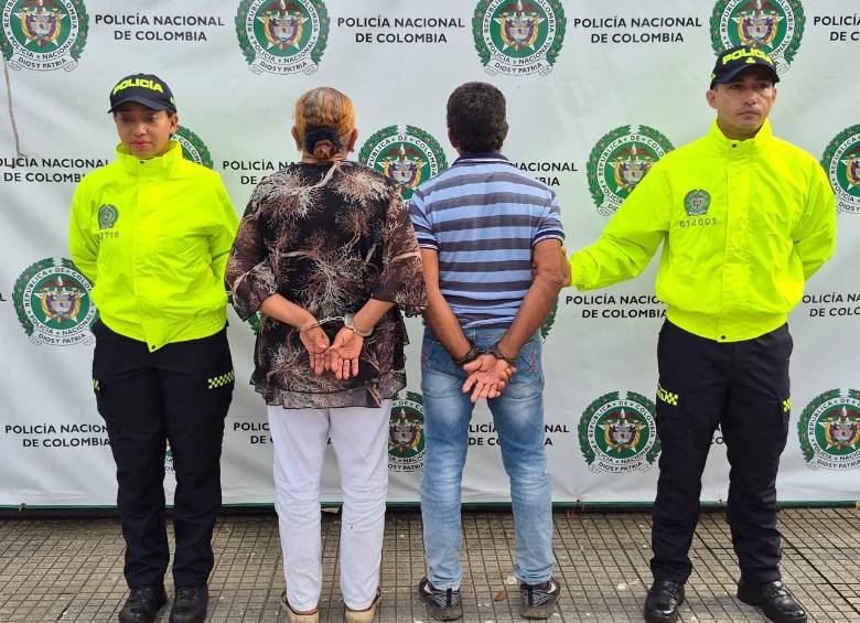 Una mujer de 62 años y un hombre de 64 fueron capturados en zona rural de Chigorodó. Foto: cortesía.