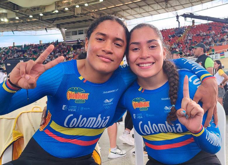 Stefany Cuadrado y Natalia Ramírez. FOTOS Fedeciclismo