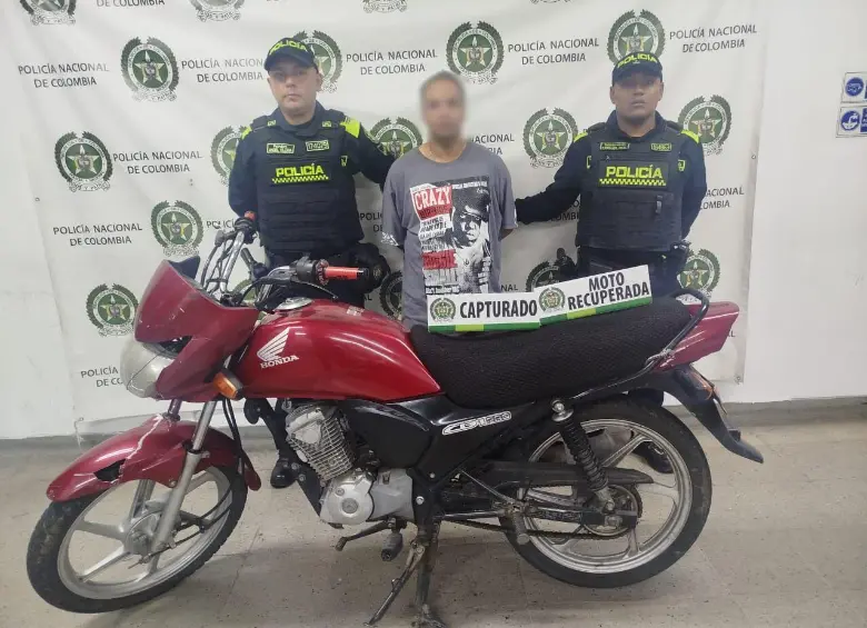 Este hombre ya había sido capturado hace cuatro años, pero logró salir en libertad por vencimiento de términos. FOTO: Cortesía Policía Metropolitana del Valle de Aburrá