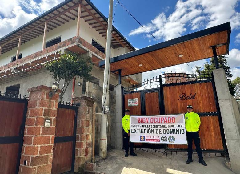Uno de los cinco inmuebles que la Policía de Antioquia le ocupó a la banda criminal “El Mesa”. FOTO: Policía Antioquia