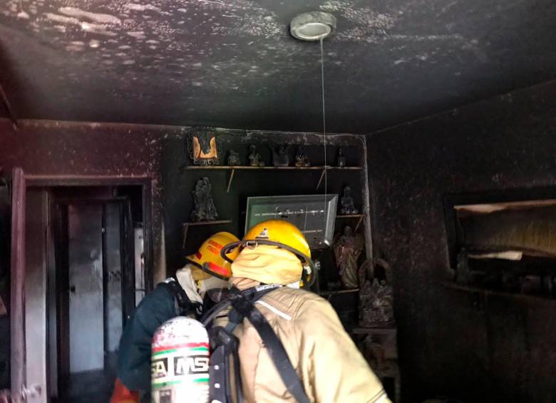 Así quedó la vivienda luego del incendio. FOTO: Cortesía El Itagüiseño