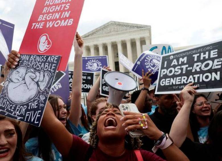La prohibición del aborto ha desatado varias manifestaciones en todo Estados Unidos. Solo quedan 16 Estados donde aún se permite acceder a este derecho de forma libre. FOTO Efe