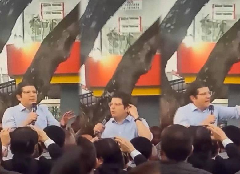 El video muestra a Miguel Uribe momentos antes de recibir los disparos, mientras se dirigía a un grupo de ciudadanos en el parque Modelia, en Bogotá. / FOTO redes sociales