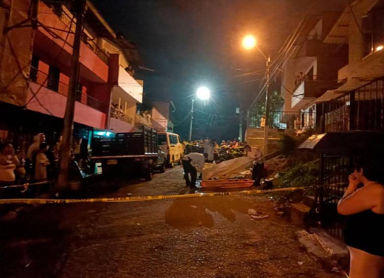 Por este sector se movilizaba en una moto Juan Julián Sánchez Mazo, de 31 años, cuando fue atacado por varios sujetos en moto. FOTO: CORTESÍA