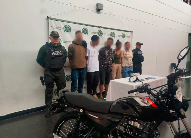 Estos fueron los cinco mayores de edad capturados por el secuestro de este alemán. Además, hubo un menor de edad implicado. FOTO: CORTESÍA POLICÍA METROPOLITANA