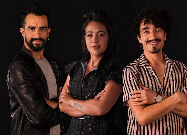 De izquierda a derecha: Juan Camilo Baena, Tatiana Muñoz, Juan Fernando Muñoz. PH: Ztudio. Archivo de Pantolocos.