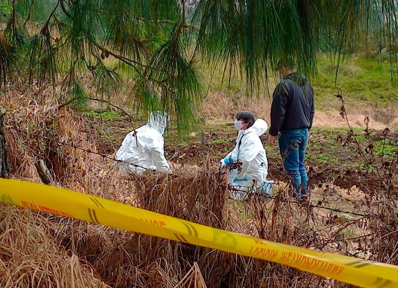En esta zona de cultivo de papas fue encontrado el cadáver en Envigado. FOTO: MAURICIO PALACIO