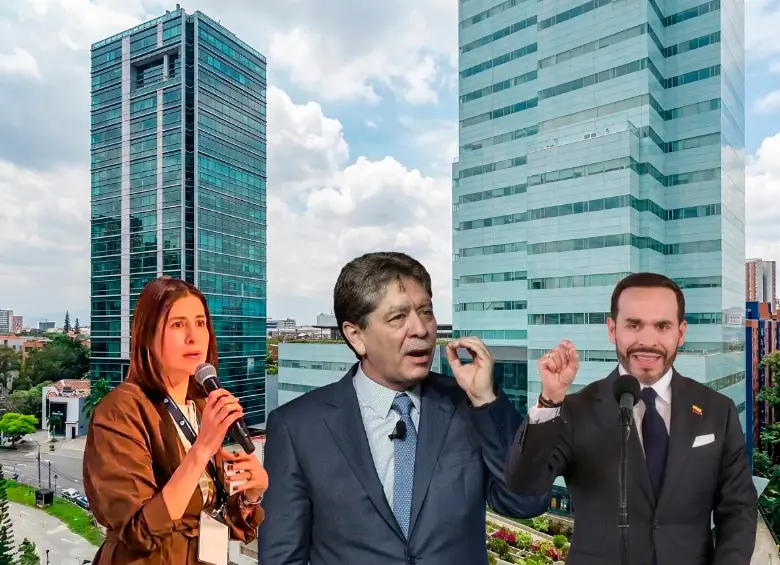 Carolina Soto y Bruce Mac Master (centro) enfrentan un escenario de debate sobre el liderazgo gremial, mientras Abelardo de la Espriella afronta cuestionamientos por su relación con el sector privado. FOTO EL COLOMBIANO