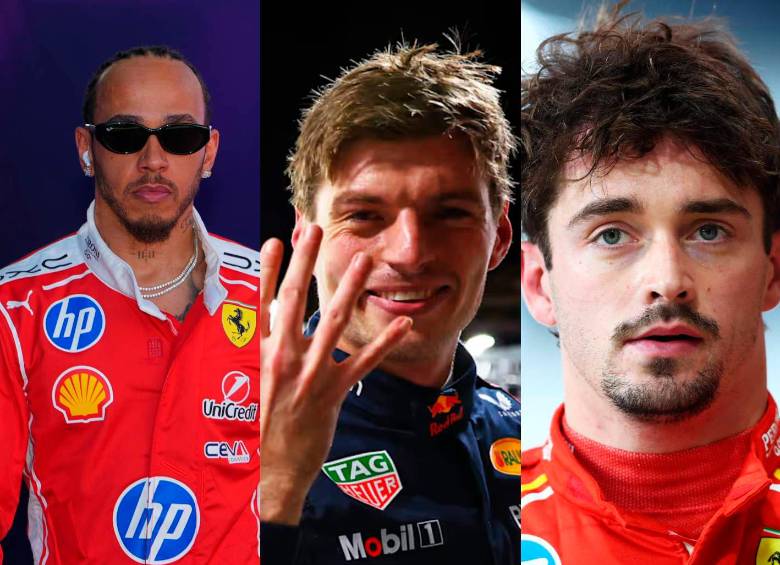 El crecimiento comercial de la Fórmula 1 ha impulsado contratos cada vez más altos para los pilotos. De izquierda a derecha: Lewis Hamilton, Max Verstappen y Charles Leclerc. FOTO: CORTESÍA ESCUDERÍAS Y F-1