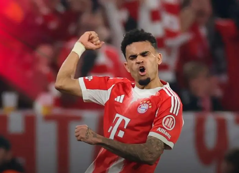 Tras la anotación de este miércoles, Luis Díaz, suma 24 goles en todas las competiciones esta temporada. FOTO X-BAYERN MÚNICH