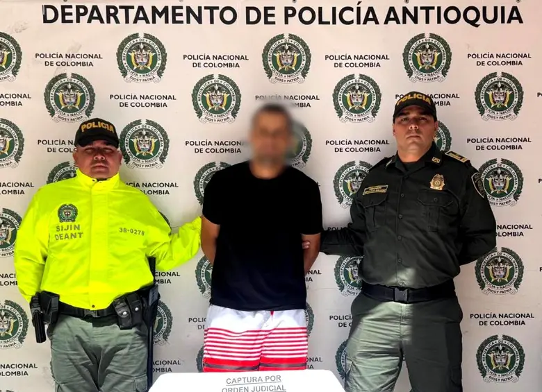 Hombre de 31 años que le disparó a su pareja en Antioquia. FOTO: CORTESÍA POLICÍA