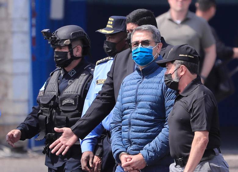 Juan Orlando Hernández llegó este jueves a Estados Unidos. FOTO EFE Gustavo Amador 