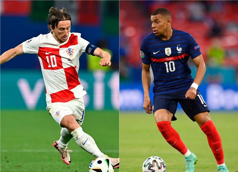 Luka Modric (izquierda) y Kylian Mbappé, son los capitanes y referentes de las selecciones de Croacia y Francia. FOTOS: Getty