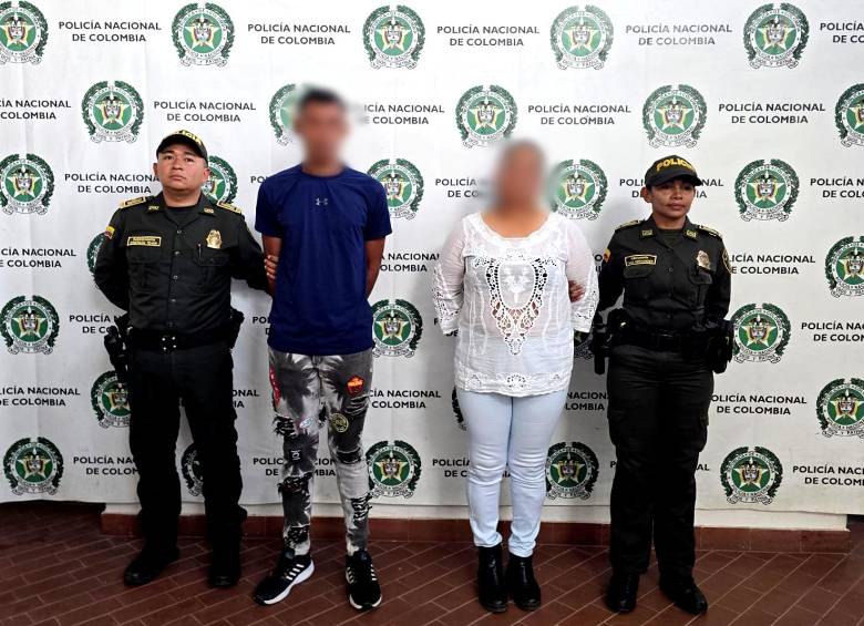 Capturas de “La Costeña” y “Ojo Picho” en Támesis, Antioquia. FOTO: Policía Nacional