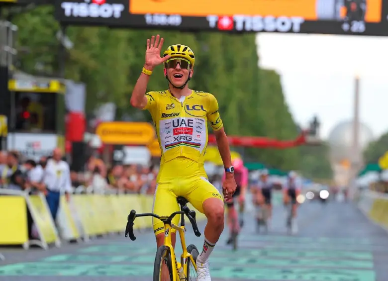 Tadej Pogacar, de 27 años, viene de ser la gran figura de Tour de Francia. Logró su quinto título y triunfó en cinco etapas. FOTO: X-UAE