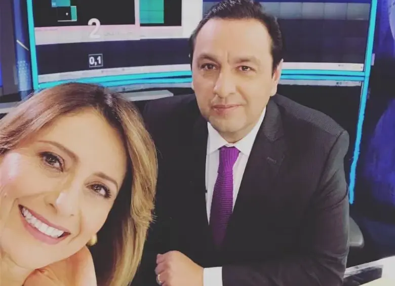 María Lucía Fernández y Jorge Alfredo Vargas compartieron durante años la conducción de la emisión central de noticias en Caracol Televisión. FOTO: redes sociales.
