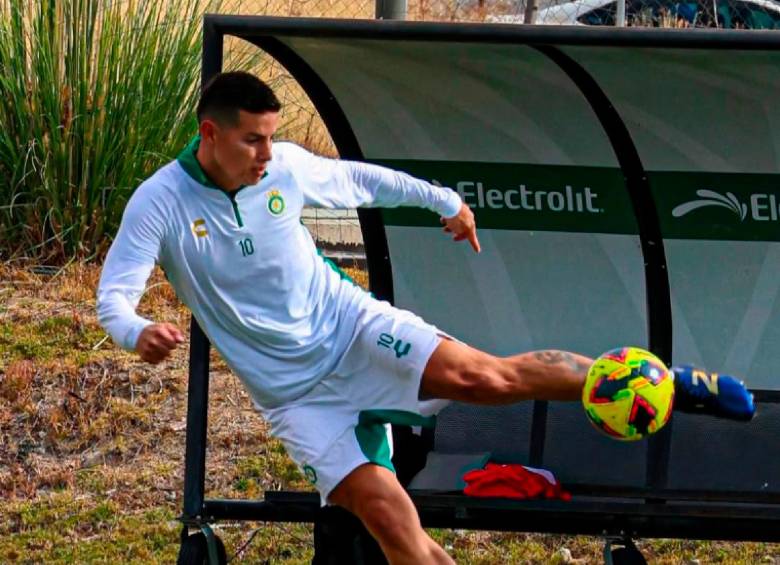 James Rodríguez tuvo una gran acogida en León y ya debutó con buenas sensaciones. Este sábado juega ante Juárez. FOTO: Tomada de X @clubleonfc