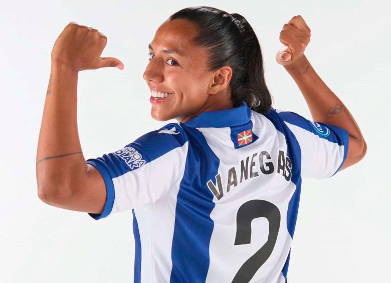 La defensora antioqueña marcó en la victoria de la Real Sociedad, 4-0 ante Real Betis en la Liga femenina de España. FOTO TOMADA @RealSociedadFEM