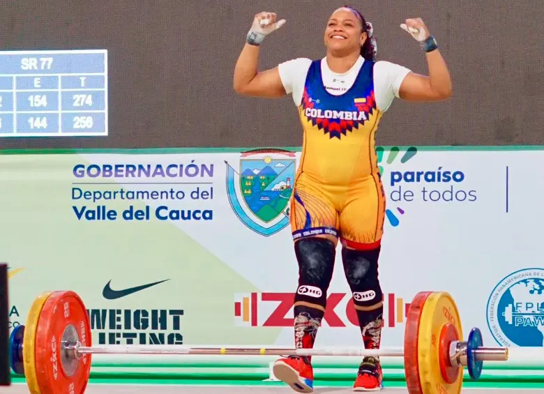 Mari Leivis, gran figura de Colombia en el Panamericano de Pesas. FOTO COC