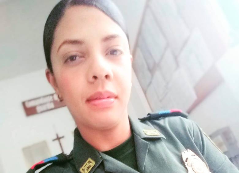 Luisa Fernanda Zuleta, patrullera herida en ataque del Clan del Golfo en Yarumal, norte de Antioquia. FOTO cortesía