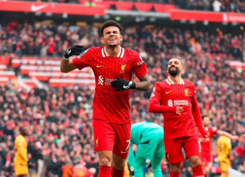 Por ahora Luis Díaz se concentra en los retos con el Liverpool. FOTO @LFC