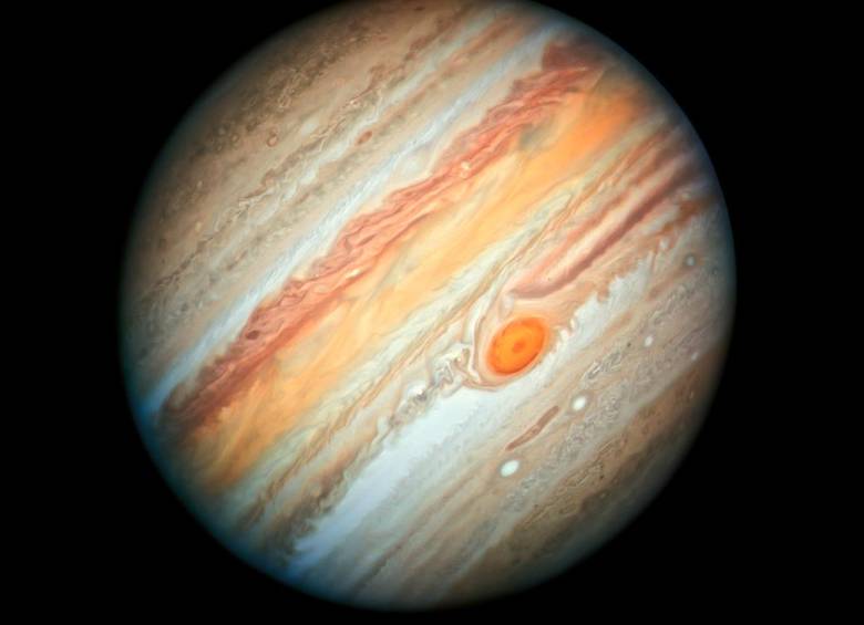 En la imagen se puede observar la Gran Mancha Roja de Júpiter capturada por el Telescopio Espacial Hubble. FOTO: NASA