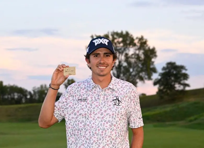 Nicolás Echavarría inicia su camino en el PGA Tour, se convierte en el quinto colombiano en llegar a la máxima categoría del golf mundial. FOTO CORTESÍA PGA