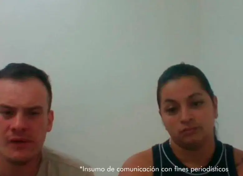Los capturados Juan Sebastián Álvarez Cruz y Julieth Zuluaga Aguirre. FOTO: Cortesía Fiscalía