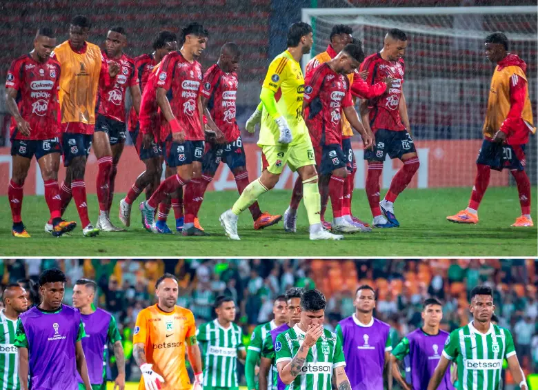 Nacional ya está clasificado a los cuadrangulares de la Liga Betplay 1-2026 pero eliminado de las competencias internacionales. Medellín, en Libertadores, sufre para clasificar entre los ocho de la Liga. FOTO: JUAN ANTONIO SÁNCHEZ