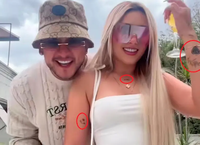 Angie Miller y B King, departiendo en México antes de la tragedia. Aquí se observan algunos de los tatuajes de la venezolana desaparecida. FOTO: Tomada del instagram de Angie Miller