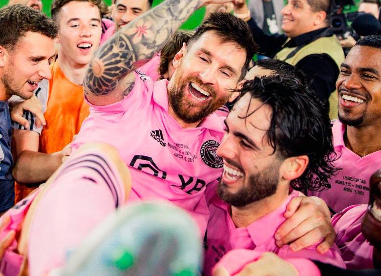 Messi le hizo los dos pases de gol a Campana para anotar ante Cincinnati en la semifinal de la US Open Cup. FOTO: Tomada de Instagram @intermiamicf