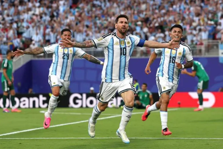 El futbolista argentino Lionel Messi suma siete celebraciones en el Mundial de Norteamérica. Foto: Getty