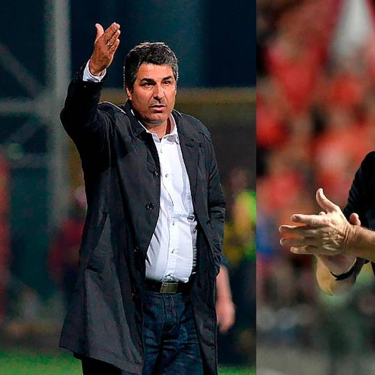 Santiago Escobar y Luis Fernando Suárez ya fueron campeones con Atlético Nacional. Diego Arias dirigió un par de partidos en 2023 de la Copa Libertadores FOTO ARCHIVO EC