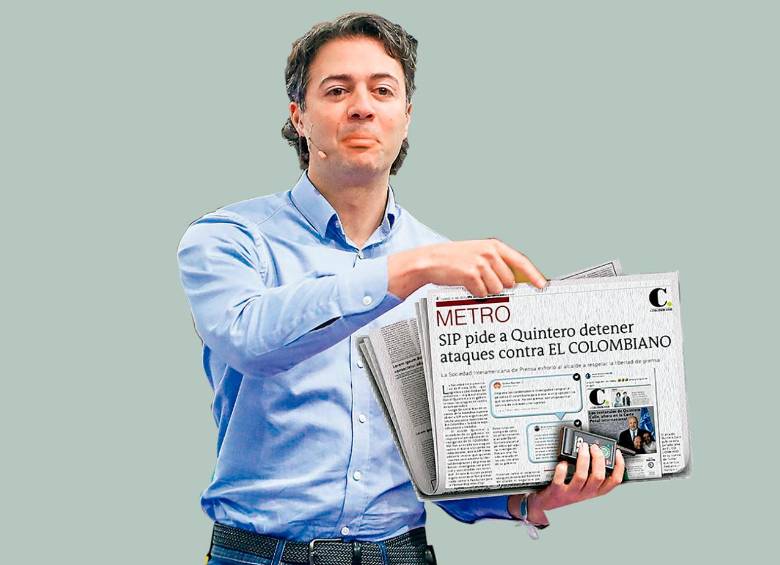 Aliados del alcalde de Medellín, Daniel Quintero, han movido en redes sociales portadas falsas de este diario. FOTO: Cortesía