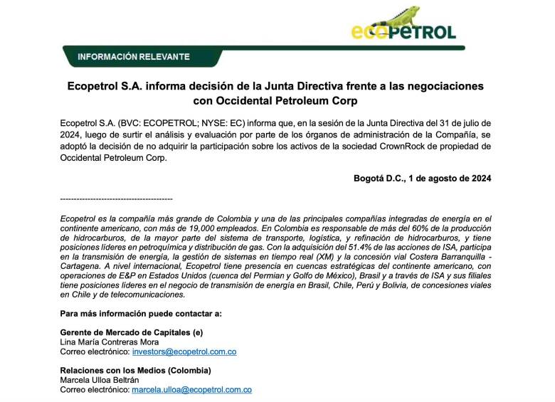 Fuertes críticas a Petro tras vetar proyecto de Ecopetrol que buscaba más petróleo y gas, con mayores ganancias