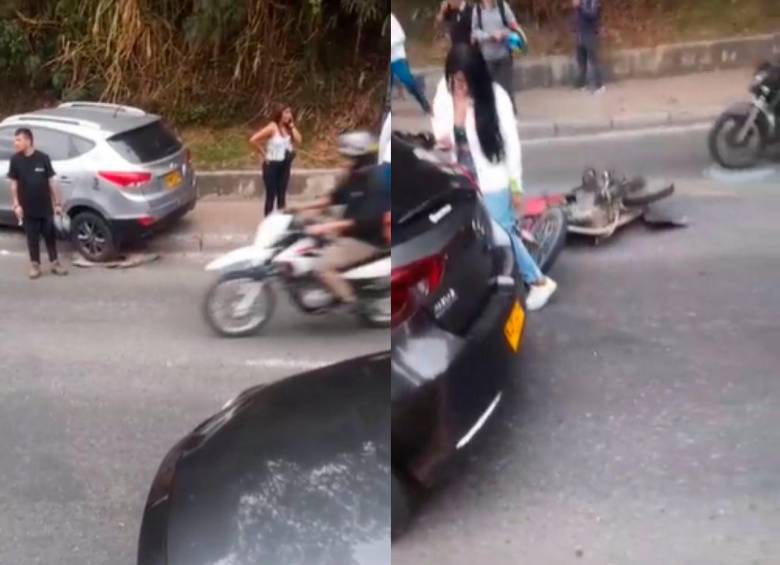 Una camioneta, tres carros, un bus y dos motos, los implicados en el accidente múltiple en Toscana. FOTOS: CORTESÍA