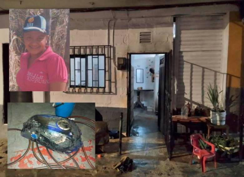 En este incendio presentado en la vereda Los Gómez, de Itagüí, murió Yalile del Valle Riobueno Ascanio, de 29 años. De las cuatro personas que estaban en esta vivienda, solo sobrevive una. FOTO: CORTESÍA