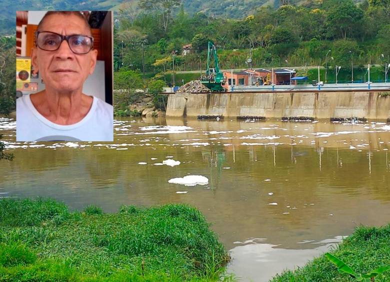 En la hidroeléctrica Carlos Lleras Restrepo, de Barbosa, fue encontrado el cuerpo de Nicolás Alberto Zapata Muñoz (detalle), de 66 años. FOTOS: CORTESÍA GUILLERMO NARANJO