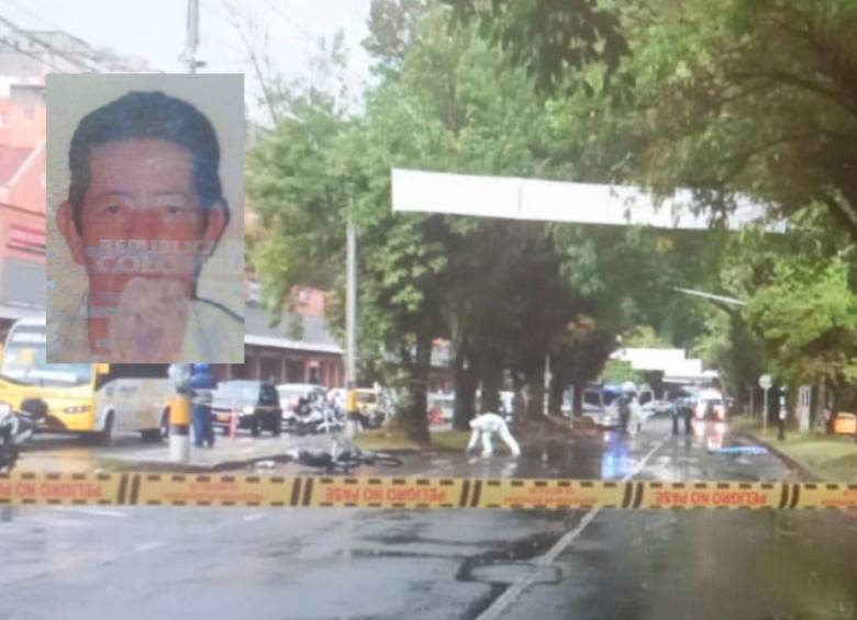 Germán Antonio González Hernández (detalle), de 72 años, murió arrollado por dos jóvenes que iban en una moto. FOTOS: CORTESÍA