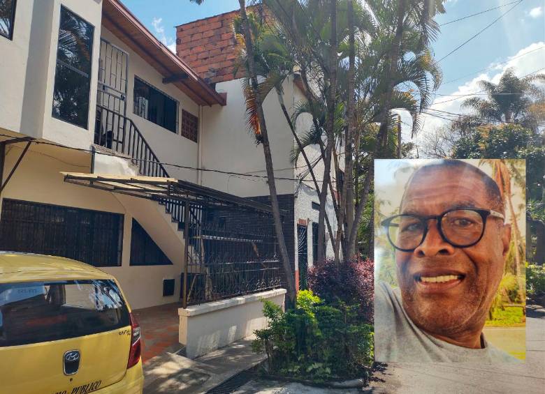 Eugene Robinson Jr. (detalle), de 67 años, fue encontrado muerto dentro de esta vivienda, en el barrio Santa Lucía, de Medellín. FOTOS: JESSICA M. CANO Y CORTESÍA