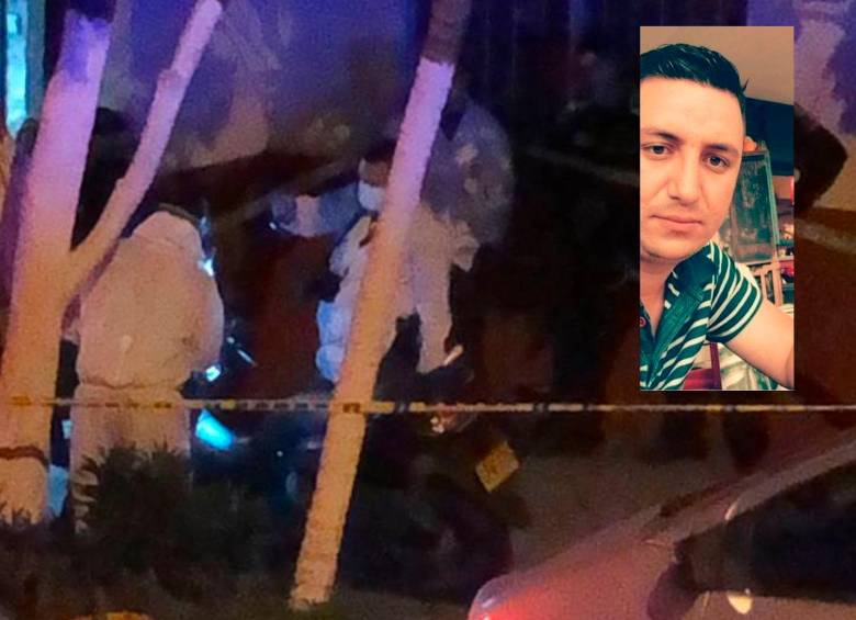 En la carrera 49 con la calle 95, en el barrio Aranjuez, de Medellín, fue encontrada la motocicleta por la cual asesinaron a Juan Camilo López Duque, de 34 años. FOTOS: CORTESÍA
