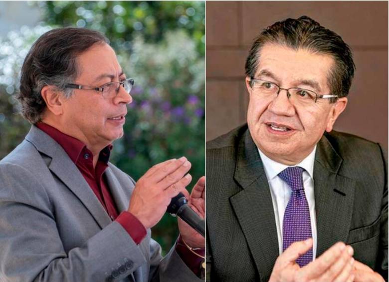 Gustavo Petro, presidente de Colombia, y el exministro de Salud de Iván Duque, Fernando Ruiz. FOTO: COLPRENSA Y CORTESÍA. 